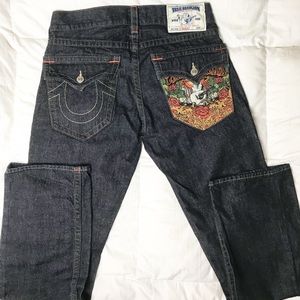 True religion dark wash jeans
